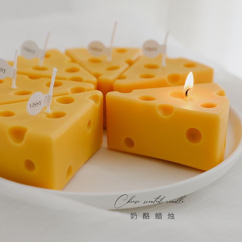 Fashion Cheese Paraffin Candle 1 Piece