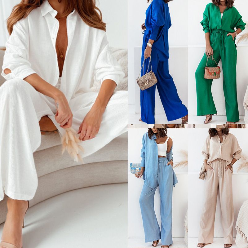 Daily Women'S Casual Solid Color Polyester Pants Sets Pants Sets