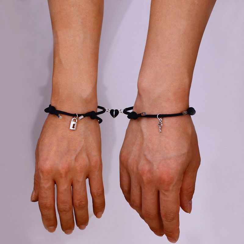 Simple Style Heart Shape Alloy Plating Unisex Bracelets 1 Piece