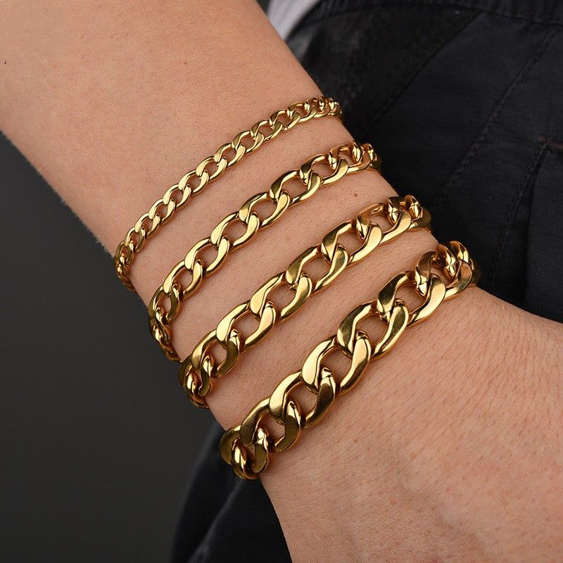 Simple Style Solid Color Stainless Steel Plating Bracelets 1 Piece