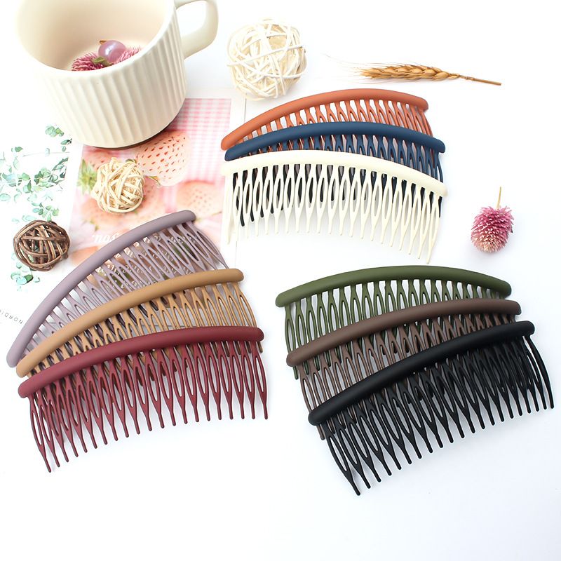 Simple Style Geometric Solid Color Arylic Stoving Varnish Insert Comb 1 Piece