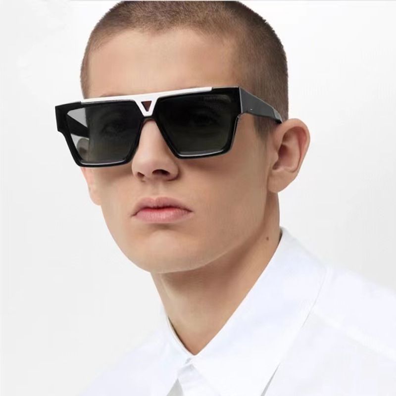 Moda Color Sólido Ordenador Personal Cuadrado Fotograma Completo Gafas De Sol Hombre