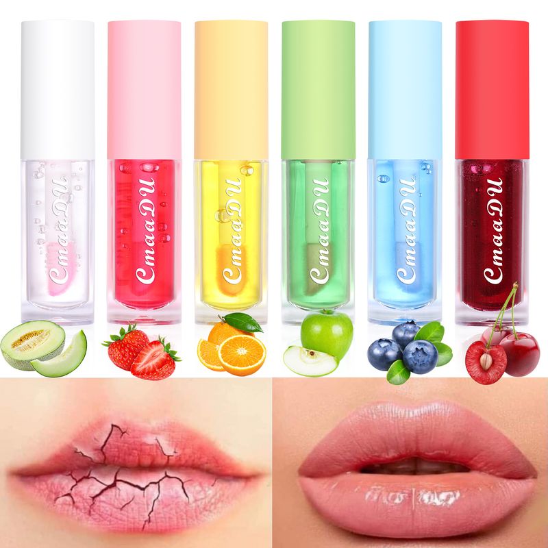 Mode 6-couleur Saveur De Fruits Couleur Changeante Laque À Lèvres