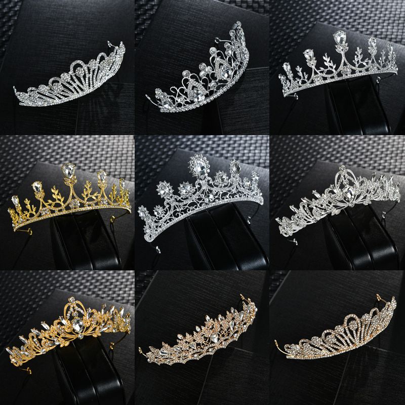 Fashion Crown Alloy Inlay Zircon Crown 1 Piece