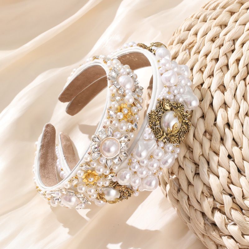 Mode Blume Tuch Handgemacht Inlay Perle Haarband 1 Stück