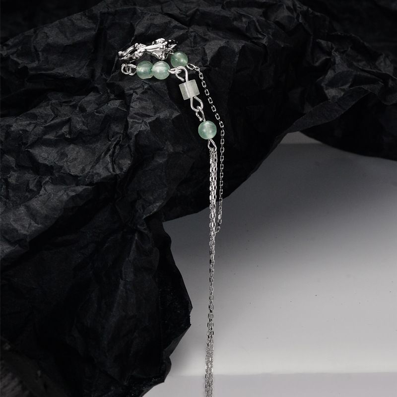 Fashion Tassel Silver Beaded Plating Chain Ear Clips 1 Piece