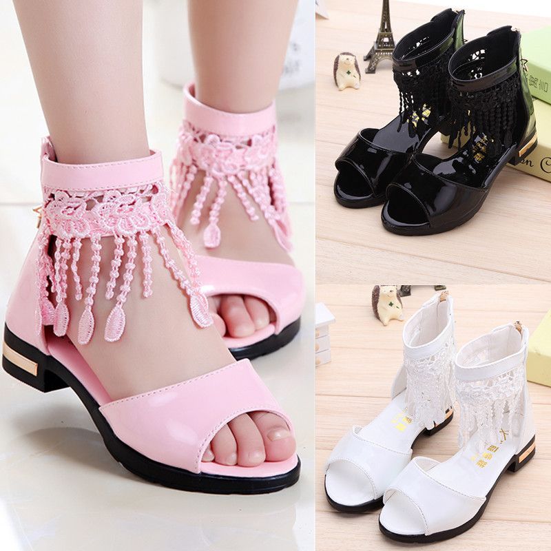 Women's Fashion Solid Color Open Toe Ankle Strap Sandals