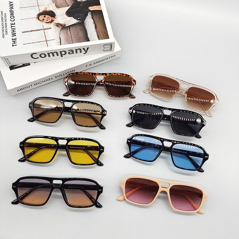 Gafas De Sol Con Marco Poligonal Multicolor Retro