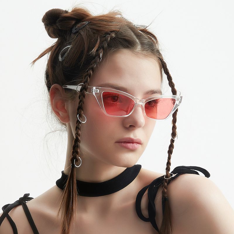 Retro Fashion Square Color Lens Cat's Eye Women's Sunglasses