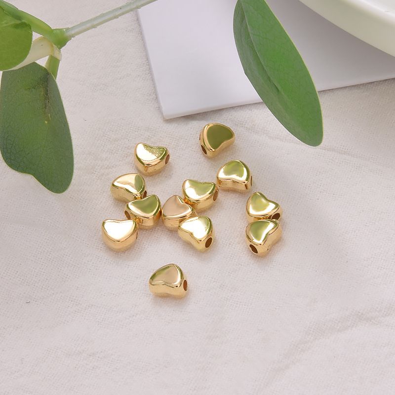 100 PCS/Package 6mm Plastic Heart Shape Beads Spacer Bars