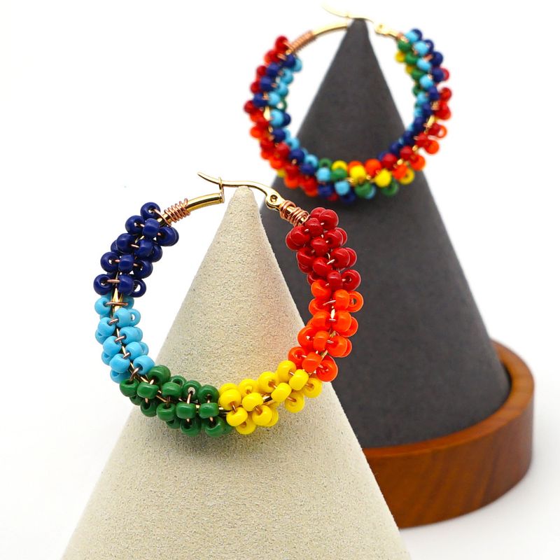 Ethnic Style Geometric Gem Earrings