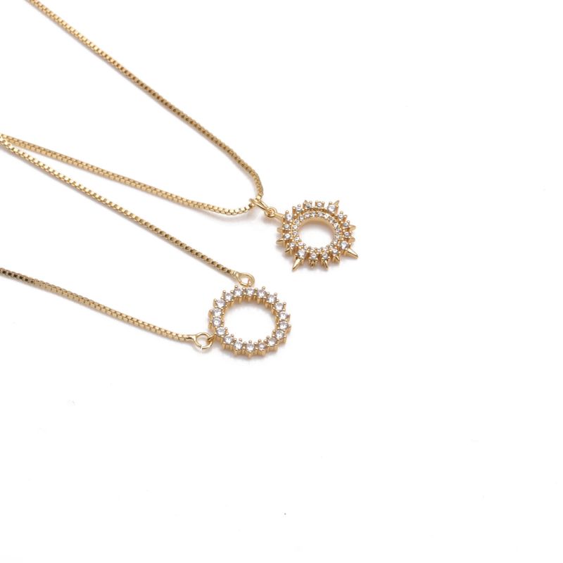 Fashion Copper Zircon Valentine's Day Gift Pendant Jewelry Zircon Pendant Necklace