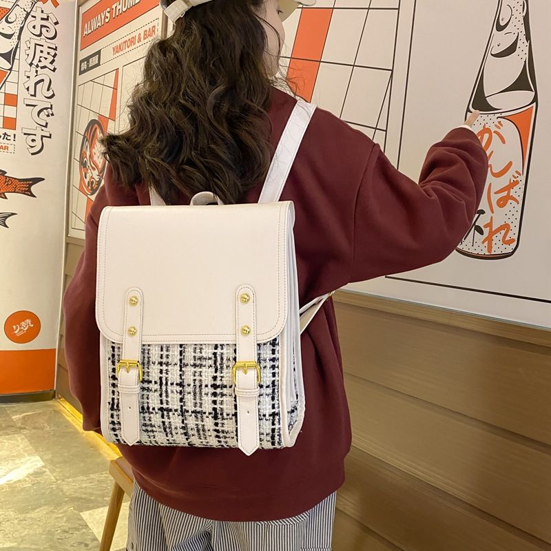 Backpack Women's 2022 New Fashion Flip Cover Backpack Schoolbag 26*13*32cm