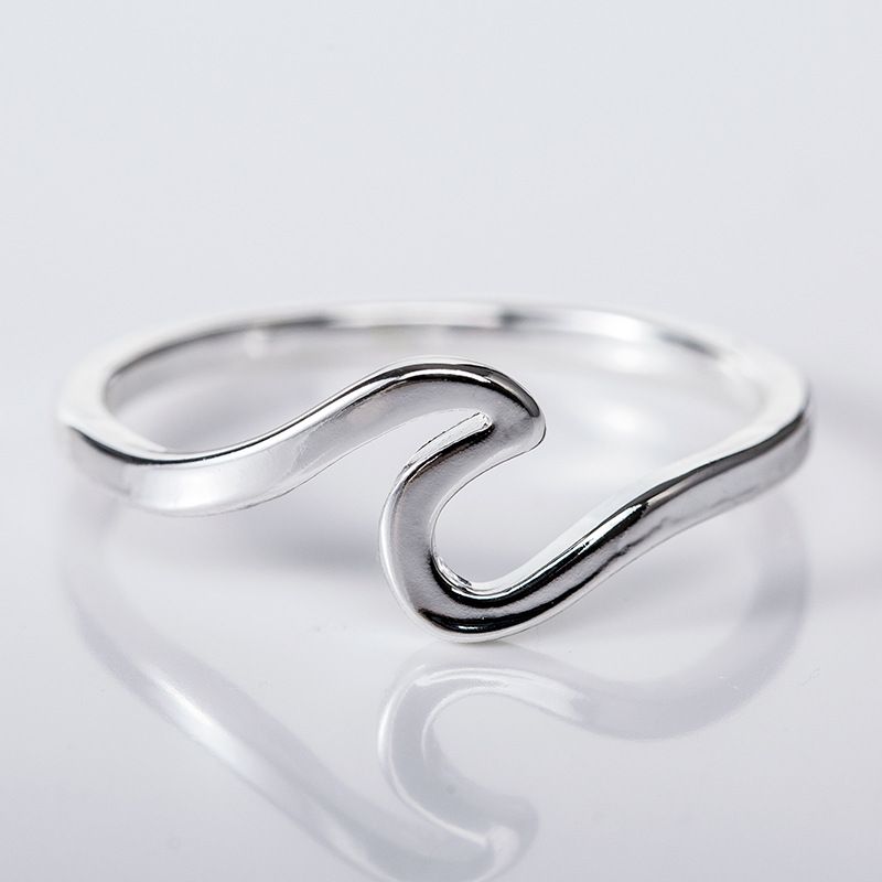 Simple Style Waves Alloy Plating No Inlaid Women's