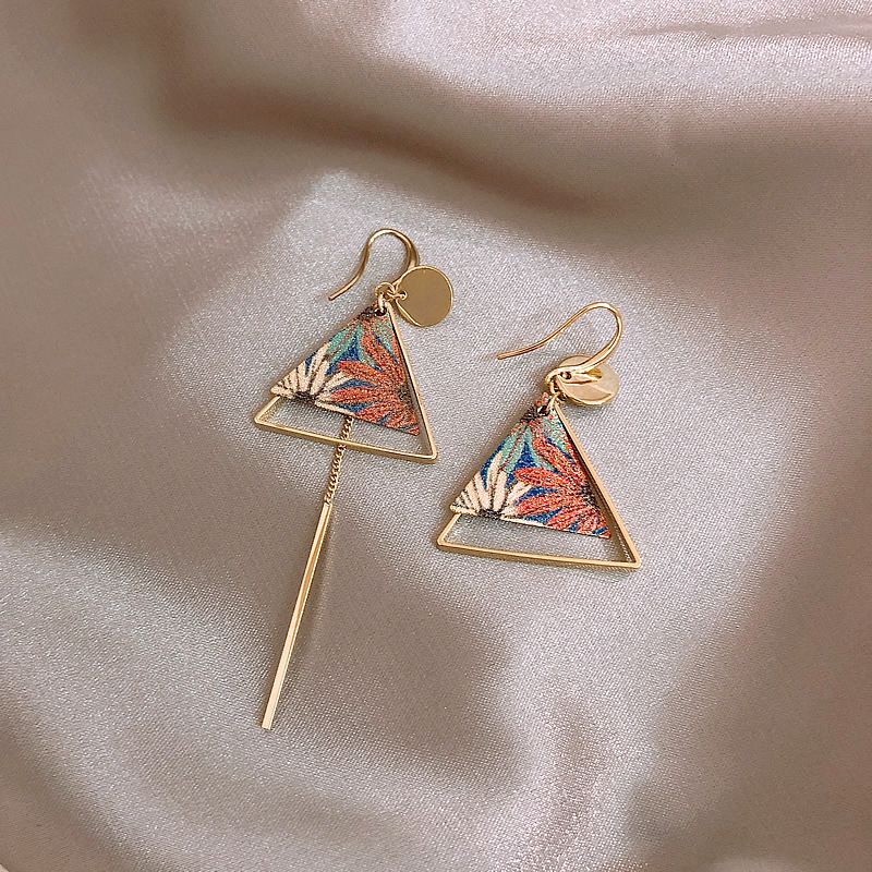 Ethnic Style Geometric Stoving Varnish Alloy No Inlaid Earrings