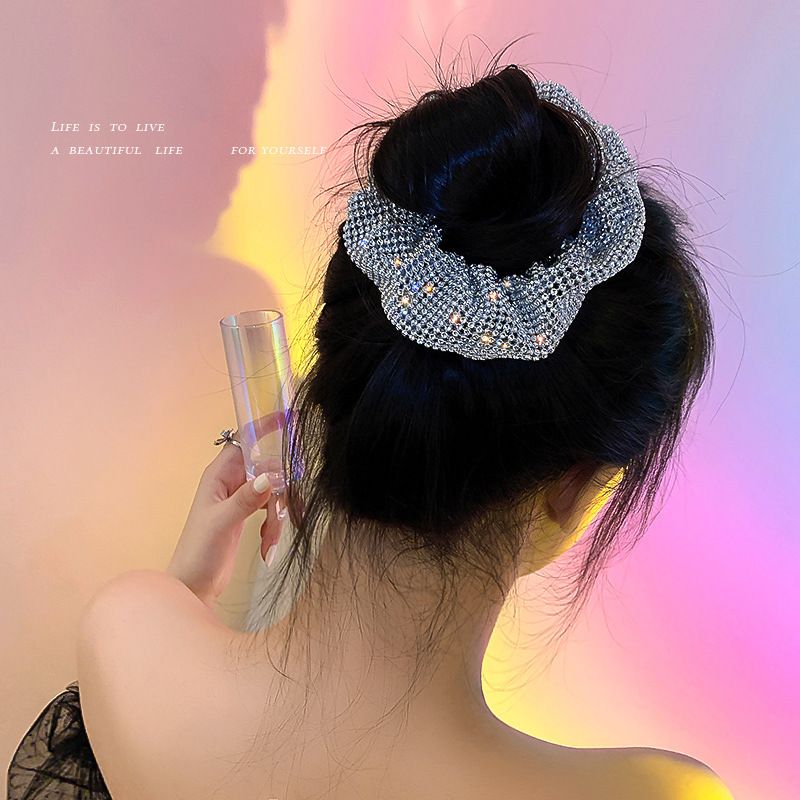 Mode Diamant Verkrustete Haarring Einfache Haarseil Süße Haar Accessoires