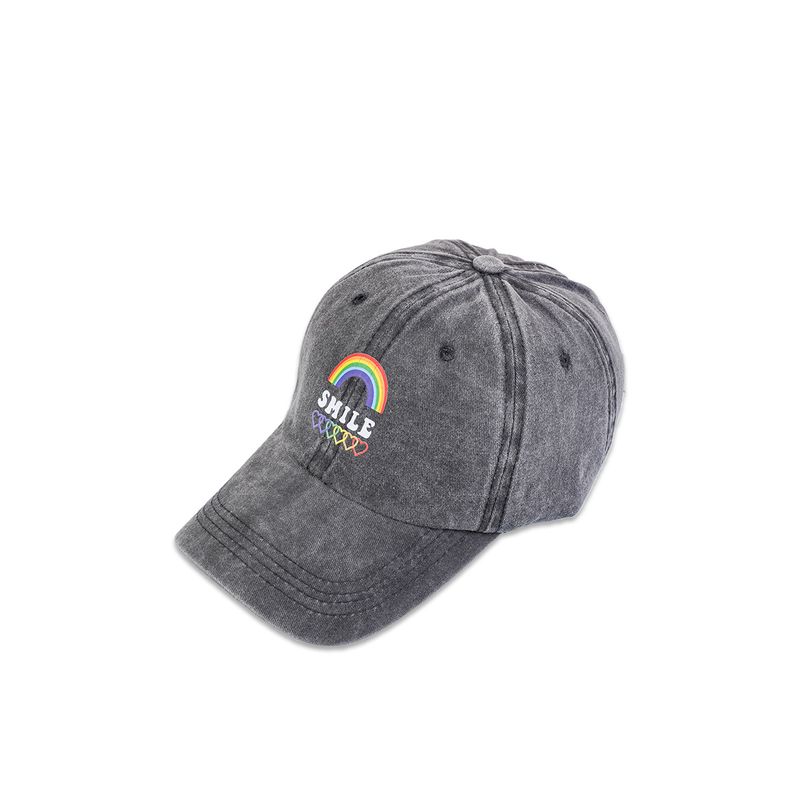 Fashion Simple Wide-brimmed Fashion Rainbow Washed Baseball Cap