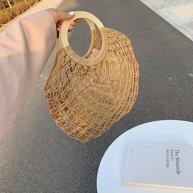 Simple Fashionable Straw Woven Woven Handbag Wholesale 39*34*2cm