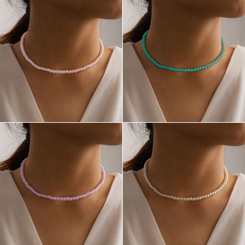 Korean Style Pearl Necklace Women's Single Layer Necklace
