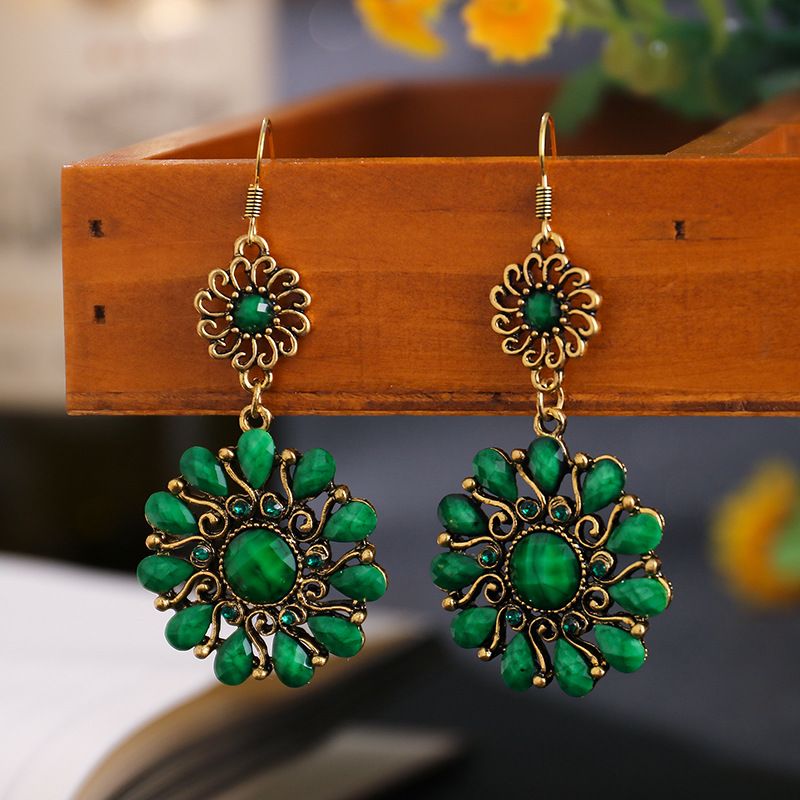 Vintage New Multi-layer Round Small Sun Drop Earrings Wholesale