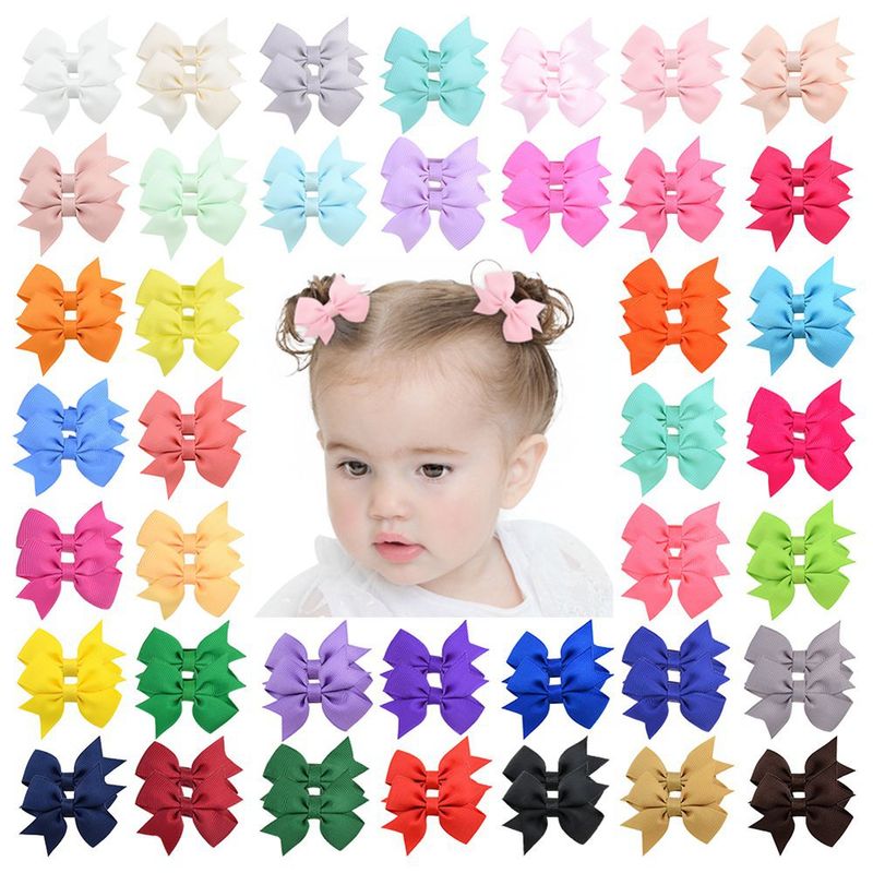 Multicolor Simple Children's Jewelry Ladies Small Bow Hairpin Baby Headdress