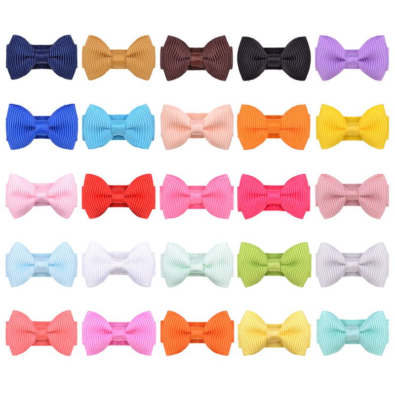 New Children's Hair Accessories Candy Color Small Baby Bow Solid Color Dog Pet Hairpin