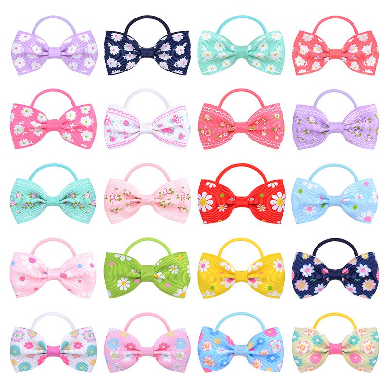 Fashion Children's Hair Accessories Candy Color Hair Rope Small Daisy Rubber Band