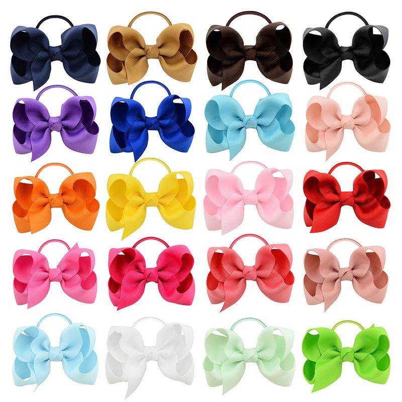 Simple New 20 Color Children's Multi-color Cute Flower Hair Ring Hair Accessories