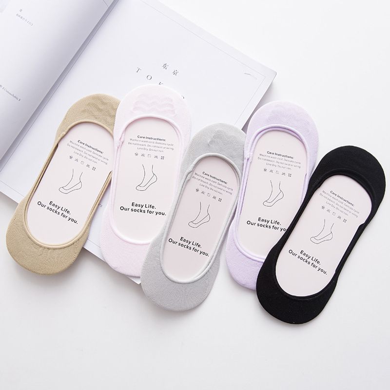 Neue Einfache Unsichtbare Socken Normallack Silikon Rutschfeste Bootssocken Großhandel