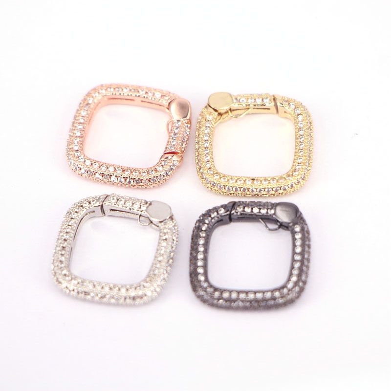 Fashion Connection Buckle Copper Gold-plated Micro-inlaid Zircon Jewelry Accessories