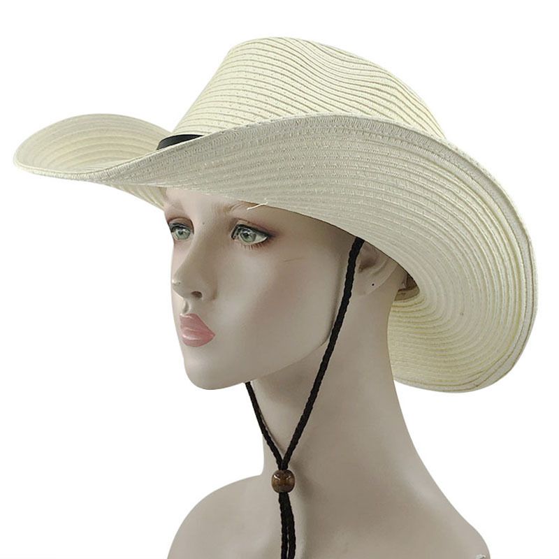 Straw Men's Summer Sunshade Big-brimmed Jazz Cowboy Ladies Outdoor Cool Hat