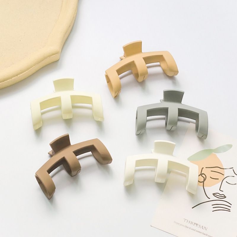 Korean Hairpin Cream Color Grasping Clip Back Head Plate Hair Accessories