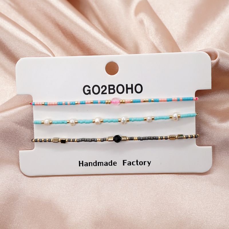 Niche Design Perles Miyuki Bohèmes Perlées À La Main Empilées Avec Des Petits Bracelets
