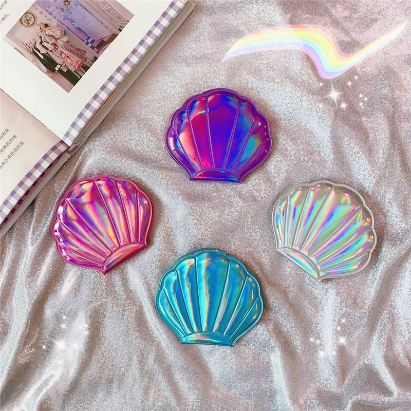 Laser Color Girl Bling Portable Double-sided Makeup Mirror Accessories