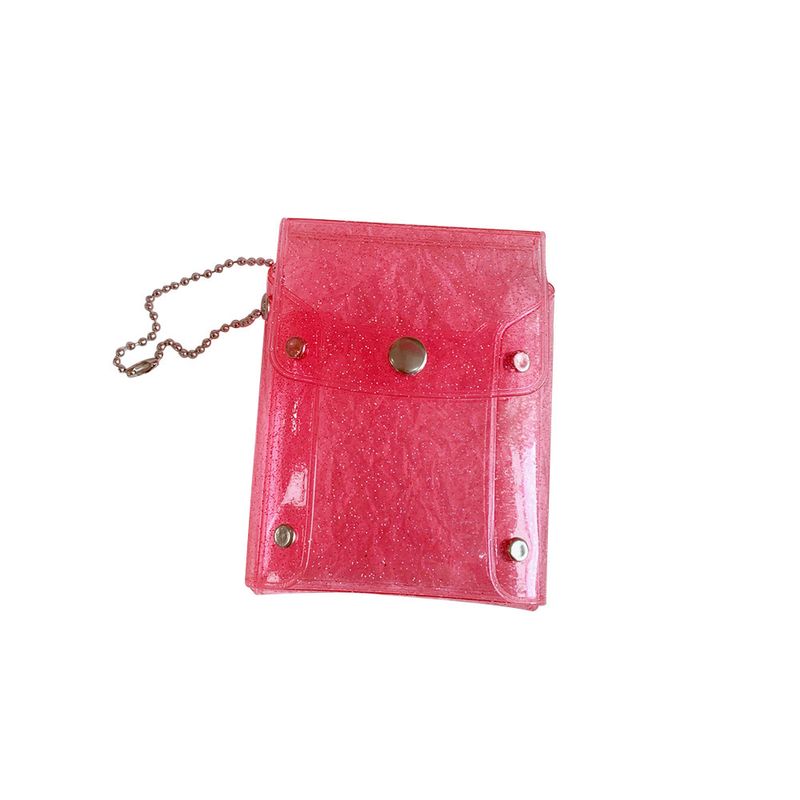 Rouge À Lèvres Mignon Pvc Nouvelle Fille Transparent Carte Sac Portable Mini Créatif