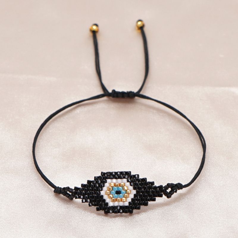 Nouveau Bracelet Oeil De Diable Turc Tissé À La Main En Perles De Verre Ethniques Miyuki