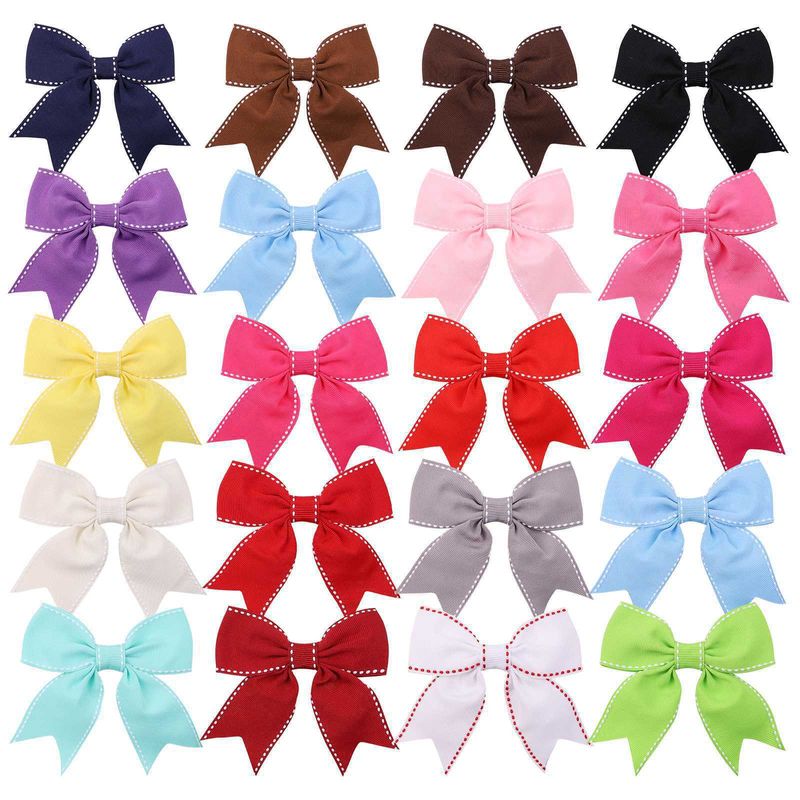 New Children's Bow Hairpin Headwear Candy-dyed Ribbon Hairpin