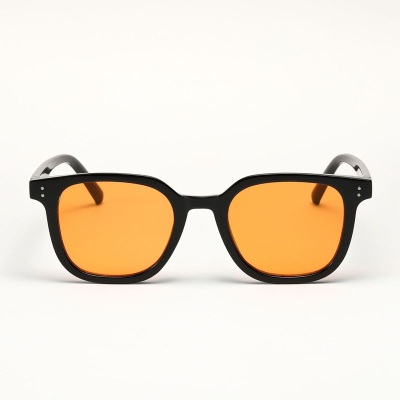 Mode-sonnenbrille Mit Rundem Rahmen Und Orangefarbenen Gläsern
