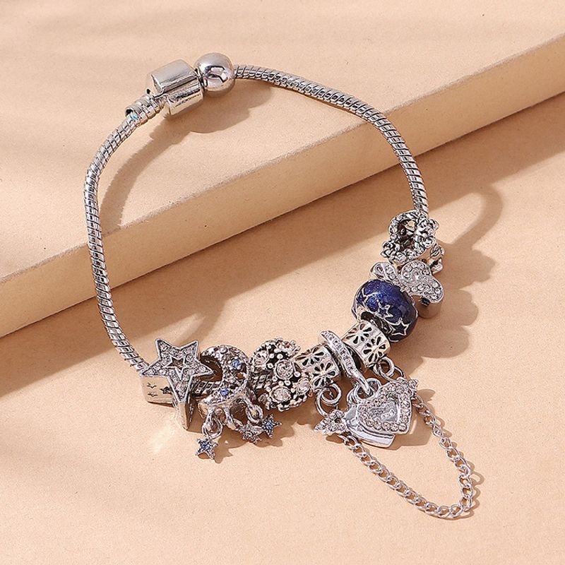 Bracelet De Chaîne De Coeur De Lune D'étoile De Mode Créative