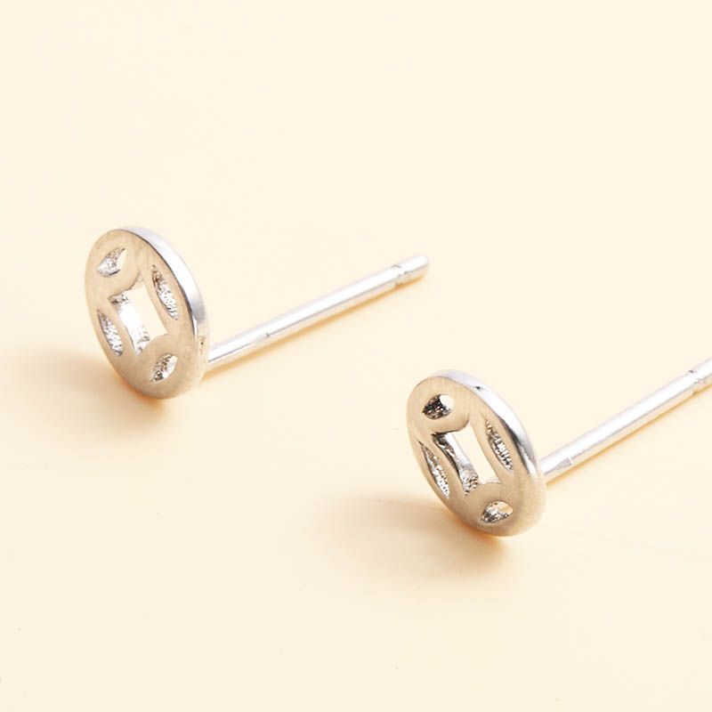 Boucles D&#39;oreilles En Argent 925 À Losanges Creux Géométriques Rétro