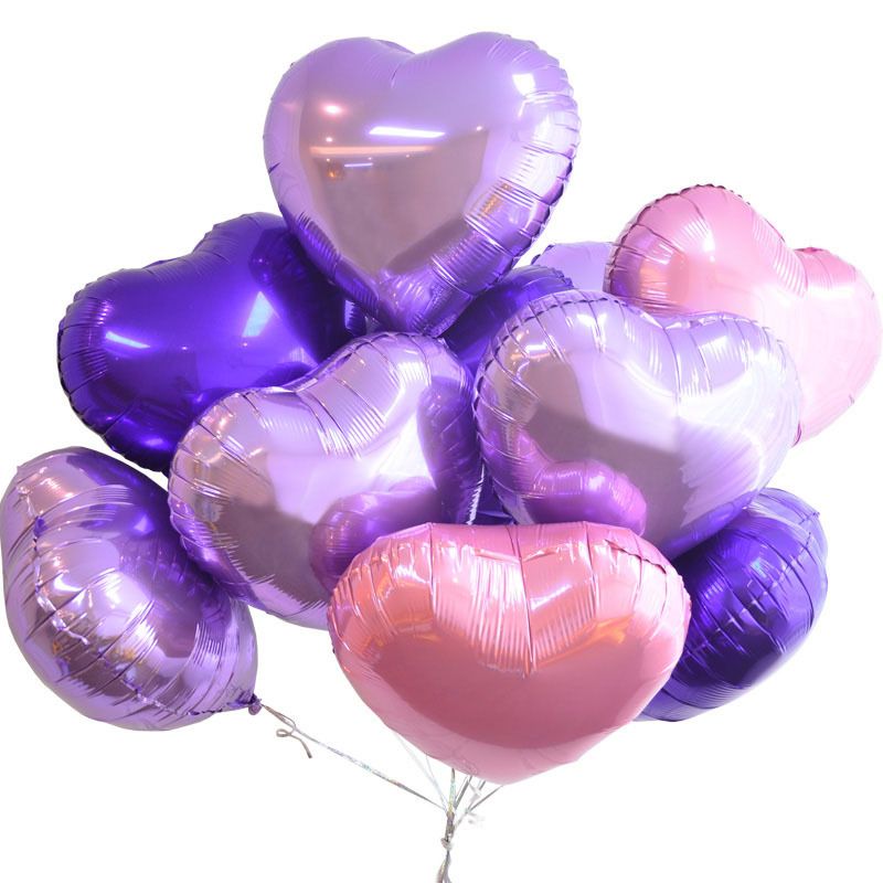 18 Zoll Herzförmiger Herzförmiger Geburtstagsdekorationsballon Aus Aluminium Im Großhandel