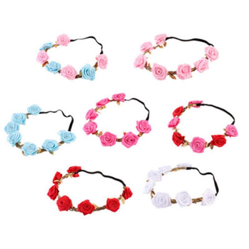 Small Rose Leaf Hair Scrunchies Children's Headwear