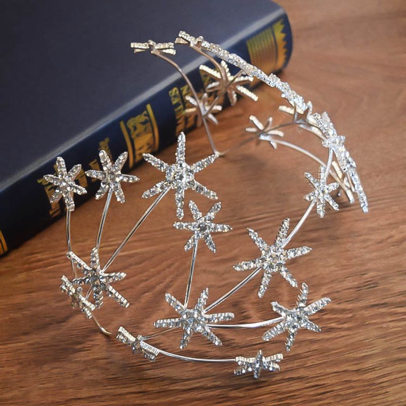 Fashion Simple Brides Star-shaped Crown Wedding Hair Accessories