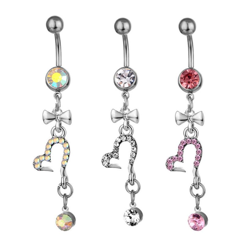 Accessoires Sexy Corps Piercing Bijoux Noeud Coeur Pendentif Nombril Ongle