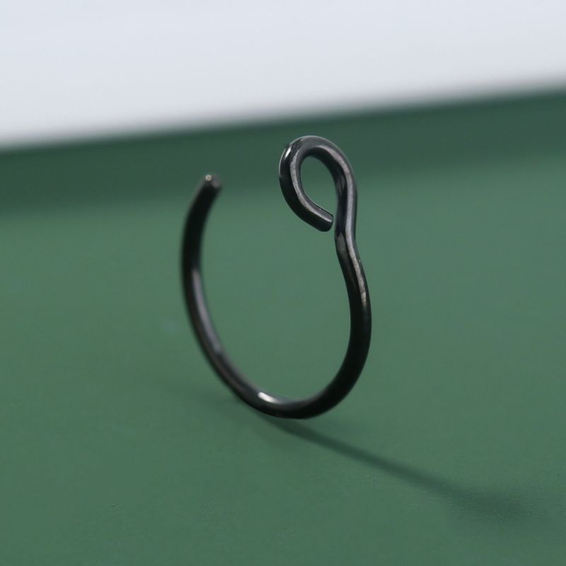 Stainless Steel Black Fake Nose Ring Nose Hook Nose Ornament