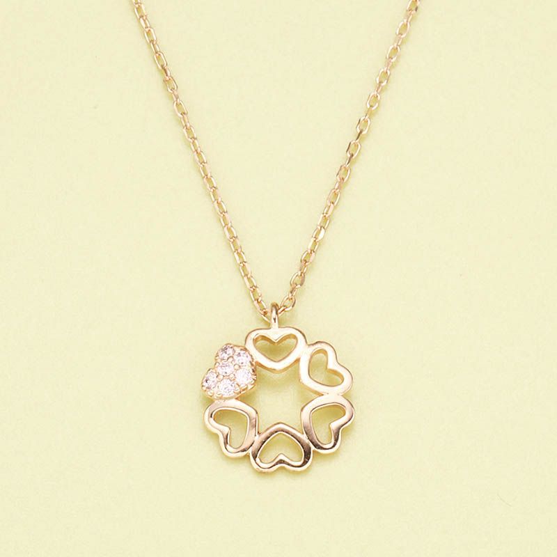 Fashion Simple Heart-shaped 925 Silver Necklace