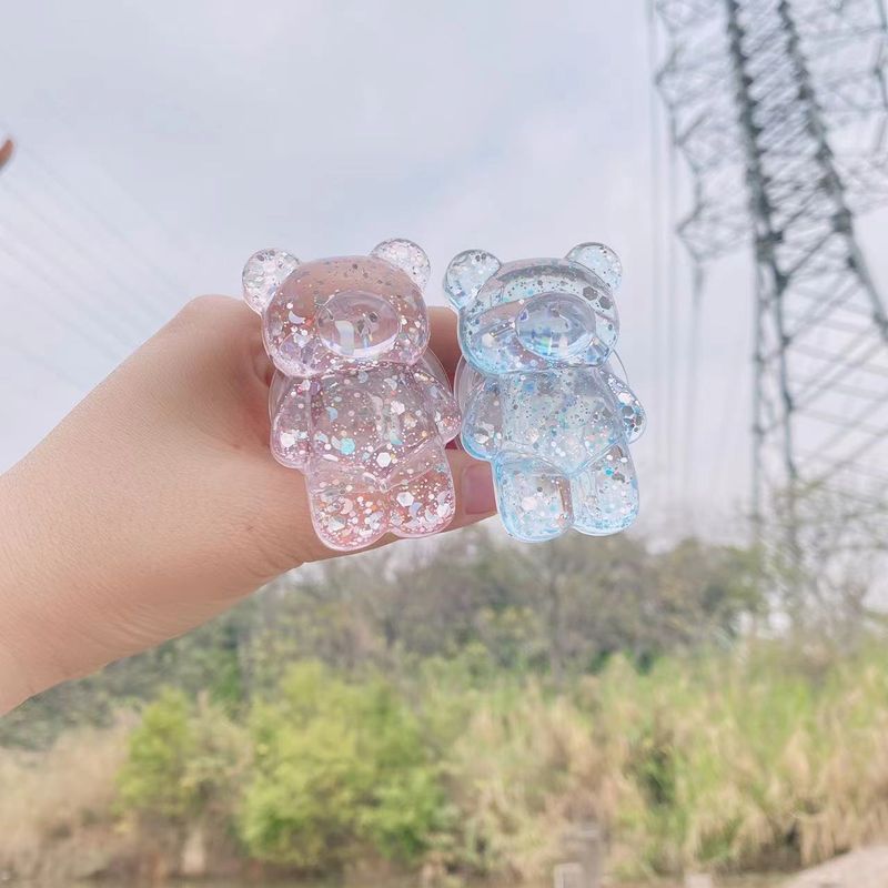 Colorful Glitter Bear Mobile Phone Creative Airbag Folding Support Bracket