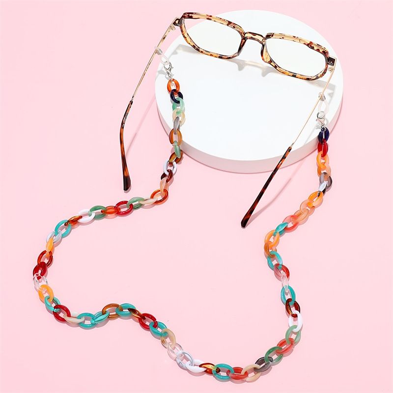 سلسلة نظارات أكريليك بسيطة عتيقة معلقة قناع سلسلة حبل