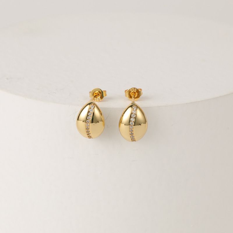 New Brass Gold-plated 14k Real Gold Fashion Copper Earrings