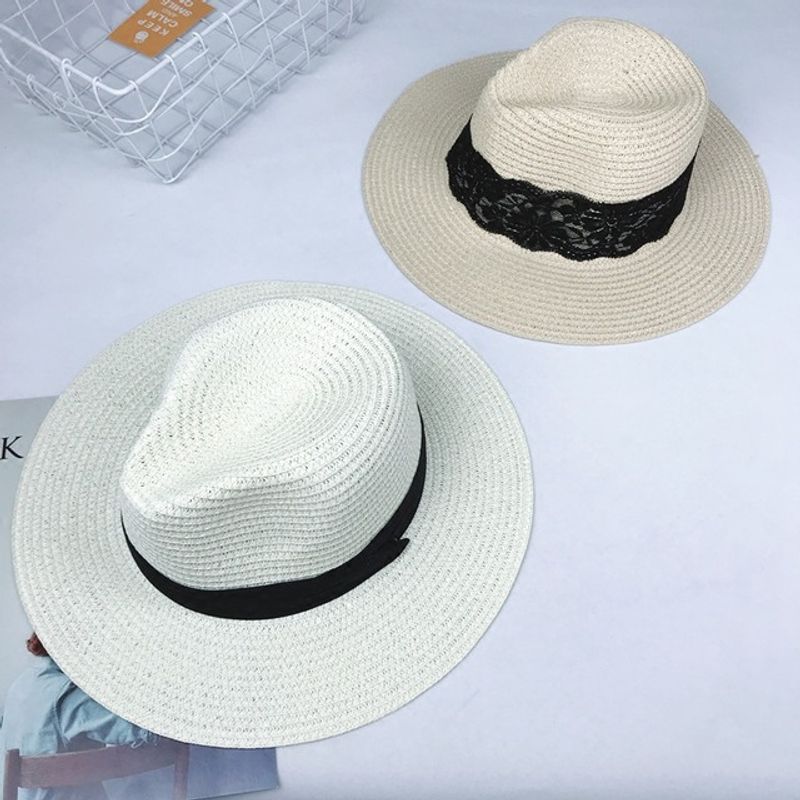 Fashion Sun Hat Jazz Straw Hat Lace Hat Sun Hat